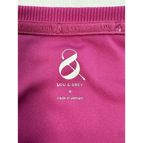 Lou & Grey Luvstretch Tank Dress MED Drawstring Waist Sleeveless Pink Active - Picture 8 of 11